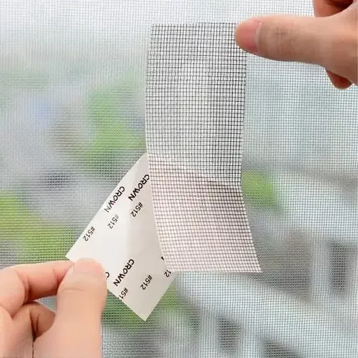 Window Screen Repair Tape | Heavy-Duty Fiberglass Mesh | Strong Adhesive Waterproof Patch | For Mosquito Net Doors Windows Holes | 200cm x 5cm|Net Tape image 3