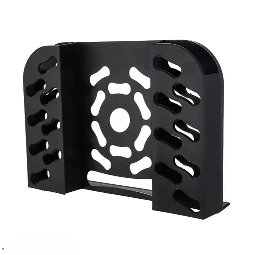 Kelby Plastic TV Set Top Box Stand | Wall-Mount with Dual Remote Holder | Diamond Cut Design | Durable Compact Ideal for Setup Box Router and Remotes image 2