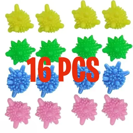 Reusable PVC Laundry Balls for Deep Cleaning | Eco Friendly Pack of 16 | Fabric Safe Detergent Free Solution image 1