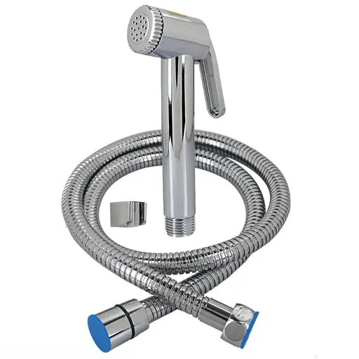 Health Faucet Set ABS & SS Hose | 1 m Flexible Stainless Hose | Handheld Bidet Shower | Toilet & Bathroom | Wall image 2