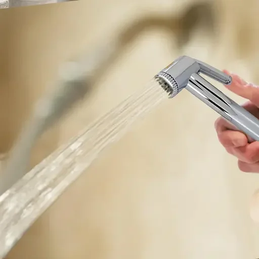 Health Faucet Set ABS & SS Hose | 1 m Flexible Stainless Hose | Handheld Bidet Shower | Toilet & Bathroom | Wall image 3