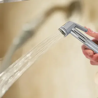 Health Faucet Set ABS & SS Hose | 1 m Flexible Stainless Hose | Handheld Bidet Shower | Toilet & Bathroom | Wall thumbnail 2