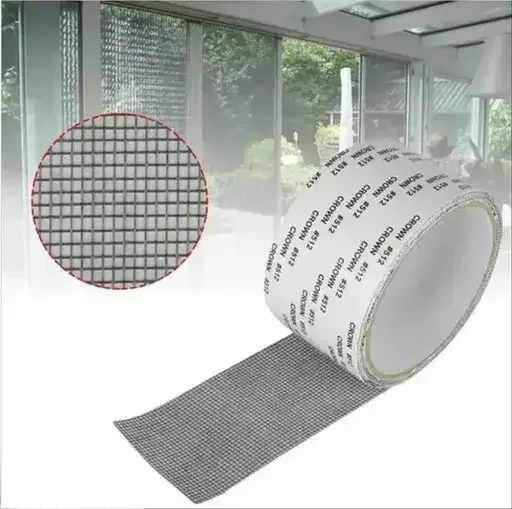 Mosquito Net Repair Tape | Fiberglass Mesh | Waterproof Strong Adhesive (200 cm x 5 cm) for Window & Door Screen Patch image 1