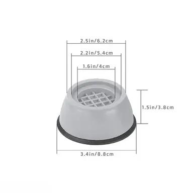 Kelby Washer Dryer Anti Vibration Pads, Suction Cup Shock Absorbers, Heavy Duty Pack thumbnail 1
