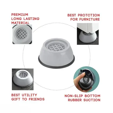 Kelby Washer Dryer Anti Vibration Pads, Suction Cup Shock Absorbers, Heavy Duty Pack thumbnail 2