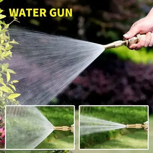 Brass Water Spray Nozzle Adjustable | High Pressure 1/2 inch Hose Car Wash & Gardening Tool image 4