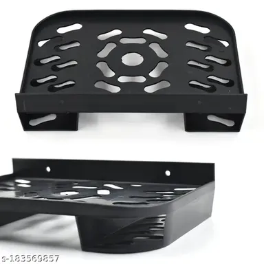 Kelby Plastic Setup Box Stand | Wifi Router & Remote Holder | Wall-Mount Pack of 1, Black thumbnail 2