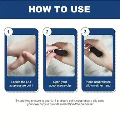 Migraine Relief Clip for Frequent Headaches – Acupressure Point Therapy Device for Fast Pain Relief and Stress Reduction thumbnail 2