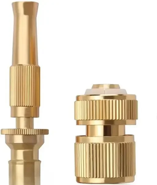 Kelby High Pressure Brass Water Spray Gun | 4 Nozzle Copper Jet Sprayer | 1/2 Inch Hose Connector | Leak-Proof Long-Life Spray Nozzle for Car|Garden & Cleaning image 1