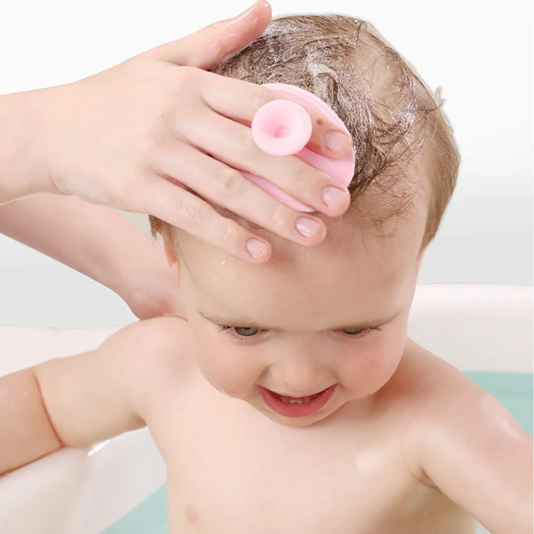 Kelby Baby Bath Brush | Silicone Massage & Cradle Cap Brush | 2 Pack | Gentle Baby Care | Soft Silicone Bristles image 2