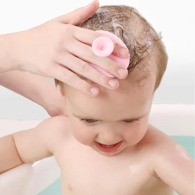 Kelby Baby Bath Brush | Silicone Massage & Cradle Cap Brush | 2 Pack | Gentle Baby Care | Soft Silicone Bristles thumbnail 1
