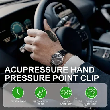 Sugar Control LI4 Acupressure Point Clip | Headache Migraine Relief | Lightweight Stress Alleviation | Pack of 2 thumbnail 2