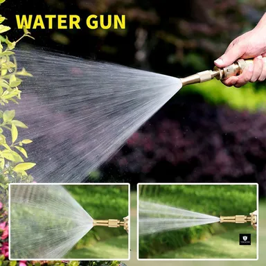 Kelby GreenThumb Brass Water Spray Nozzle | Adjustable 1/2 Inch Hose Pipe Sprayer | Leak-Free, Heavy-Duty Garden Hose Nozzle thumbnail 2