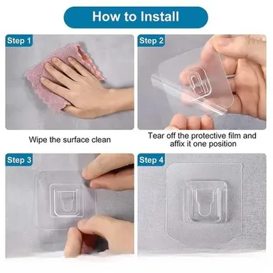 Kelby Self-Adhesive Shelf | Multipurpose Plastic Wall Shelf with Towel Hanger | Strong Adhesive, Assorted Colors | 10x10.5 cm | Bathroom & Kitchen Organizer thumbnail 3