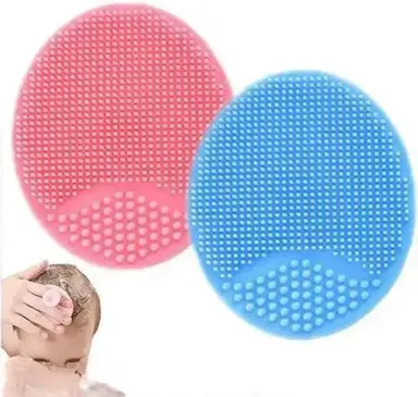 Silicone Baby Cradle Cap Brush | 2‑Pack Silicone Massage Bath Brush|Food Grade BPA Free Newborn Scalp Care thumbnail 0