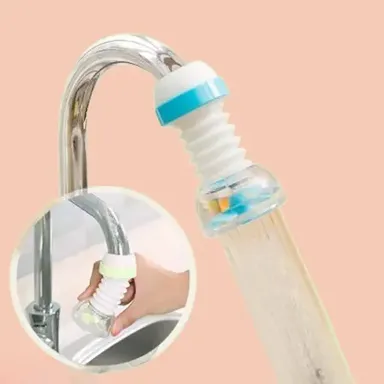Kitchen Sink Tap Extender |Movable 360° Water-Saving Faucet in PVC & ABS for 16-24mm Outlets, Easy Installation