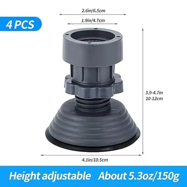 Washing Machine Vibration Pads | Adjustable Anti Vibration Shock Absorber for Washing Machines | Noise Cancelling Feet for Refrigerators thumbnail 2
