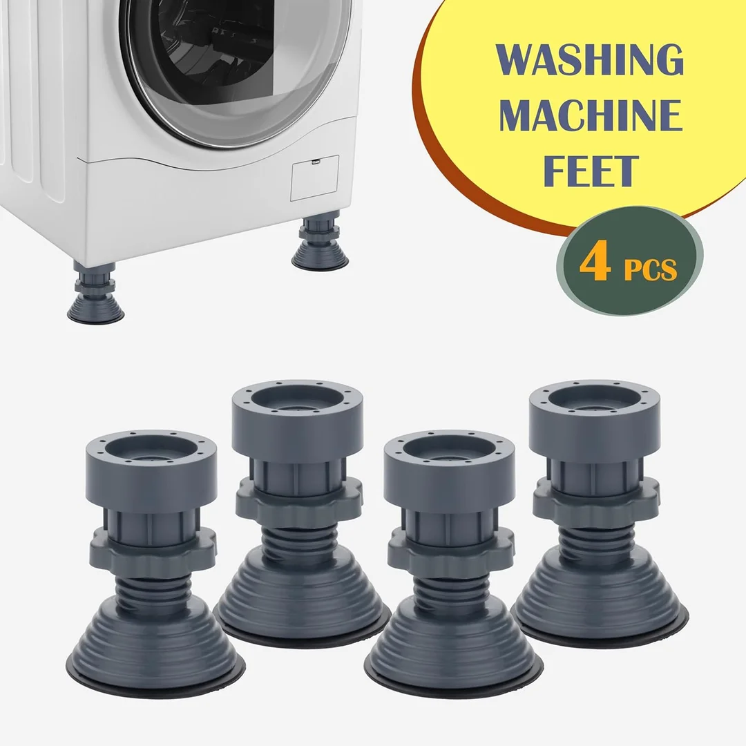 Washing Machine Vibration Pads | Adjustable Anti Vibration Shock Absorber for Washing Machines | Noise Cancelling Feet for Refrigerators image 4