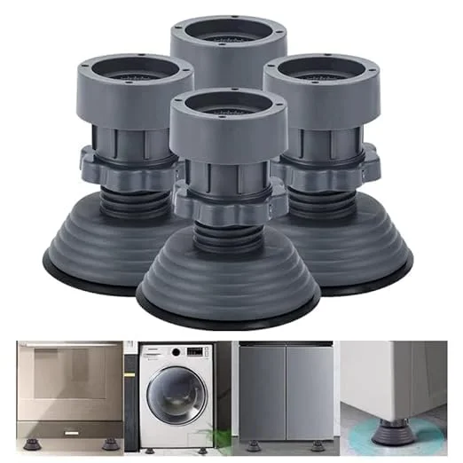 Washing Machine Vibration Pads | Adjustable Anti Vibration Shock Absorber for Washing Machines | Noise Cancelling Feet for Refrigerators image 1