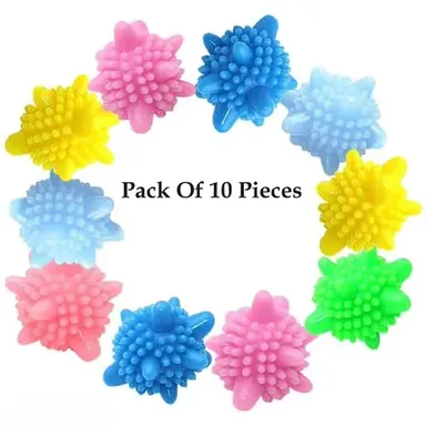 Kelby Washer Balls | Corona Shape Laundry Scrubbing Balls Pack of 10 | Reusable Tangle‑Free Washer Balls for Large Families, Eco‑Friendly PVC