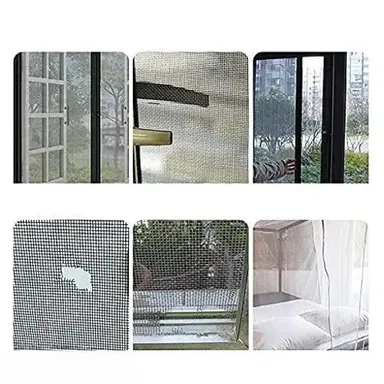 Kelby Window Screen Repair Tape | Waterproof Fiberglass Mesh Patch | Strong Adhesive Mosquito Net Repair Strip 200 cm × 5 cm | Best for Home DIY thumbnail 3
