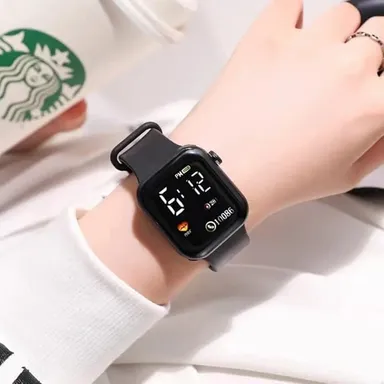 EL SMO Kids Digital Watch | Waterproof LED Square Sports Watch | Ages 4‑10, Durable thumbnail 1