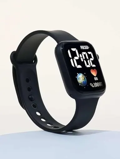 EL SMO Kids Digital Watch | Waterproof LED Square Sports Watch | Ages 4‑10, Durable thumbnail 2