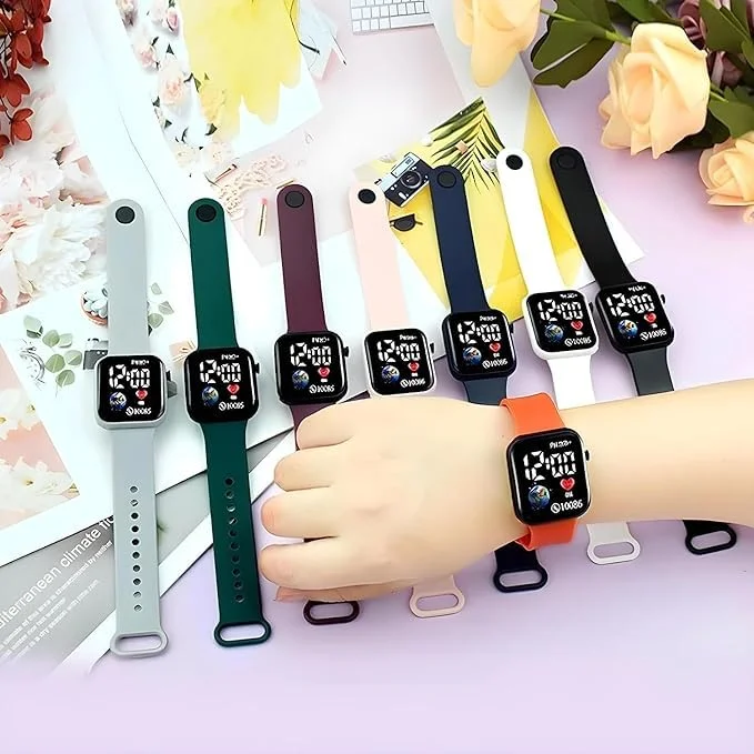 EL SMO Kids Digital Watch | Waterproof LED Square Sports Watch | Ages 4‑10, Durable image 4