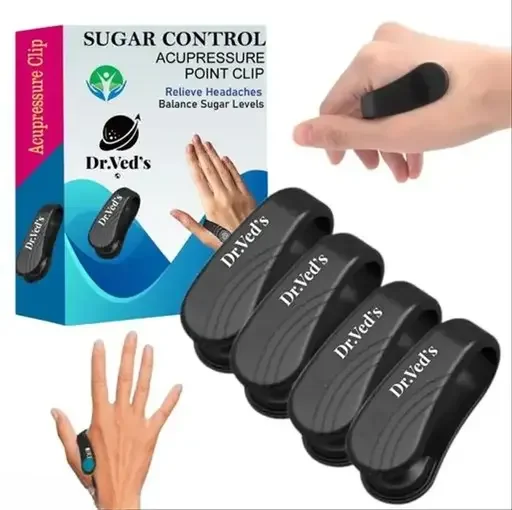 ACUPRESSURE HEALTH CARE SYSTEM | Acupressure Clip LI4 | Sugar Control, Migraine & Tension Relief | Pack of 4 image 1