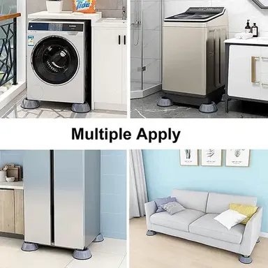 Kelby Washer Dryer Anti Vibration Pads | Suction Cup Leveling Feet | Low Noise 300 kg Load For Washers Fridge thumbnail 2