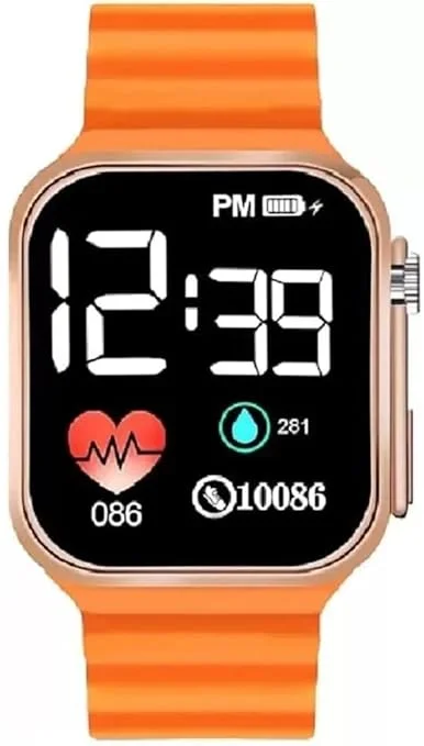 EL SMO Waterproof Kids Digital Watch | Orange LED Display | Unisex Birthday Gift image 3