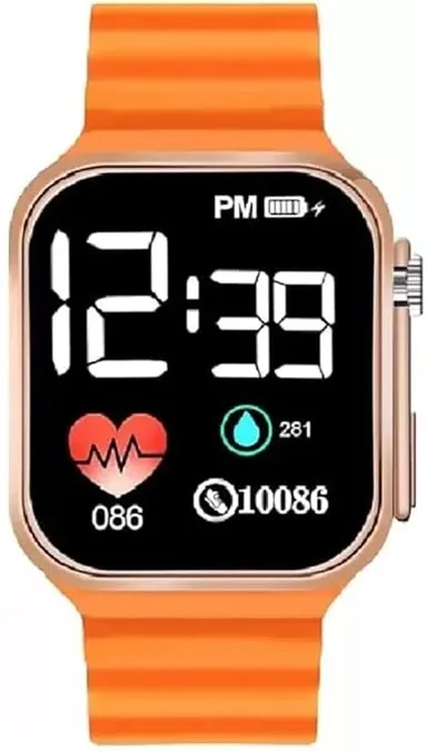 EL SMO Waterproof Kids Digital Watch | Orange LED Display | Unisex Birthday Gift thumbnail 2