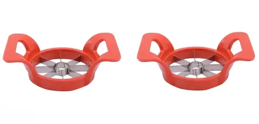 Kelby Apple Cutter Pack of 2 | Stainless Steel Fruit Slicer | 8 cm Kitchen Cutter for Home Food‑Grade Plastic Handle image 2