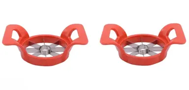 Kelby Apple Cutter Pack of 2 | Stainless Steel Fruit Slicer | 8 cm Kitchen Cutter for Home Food‑Grade Plastic Handle  thumbnail 1