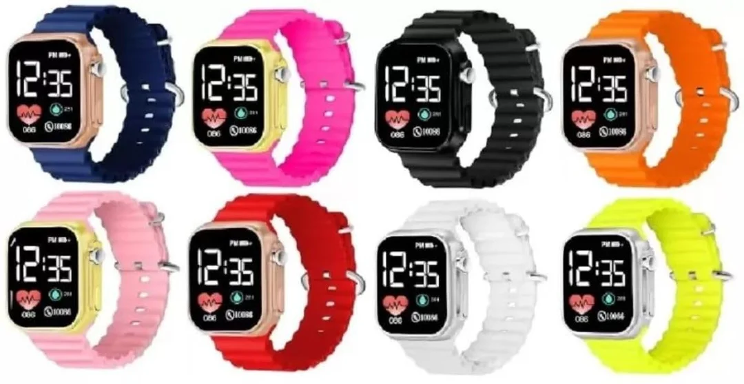 EL SMO Kids Waterproof Digital Watch | Black LED Display|Adjustable Strap|Age 4 15 Sports Gift image 5