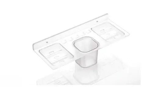 Kelby 4 in 1 Soap Dish with Tumbler Holder | ABS Plastic Unbreakable Bathroom Organizer image 2