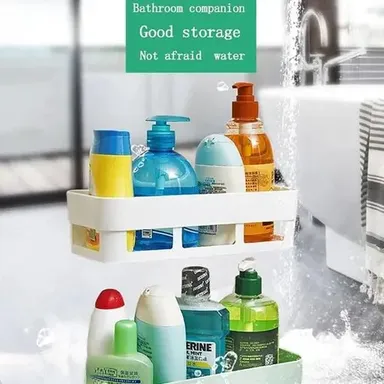 Kelby ABS Shower Corner Caddy Pack 2 | Adhesive Wall Mounted No Drill ABS Rack for Bathroom thumbnail 3