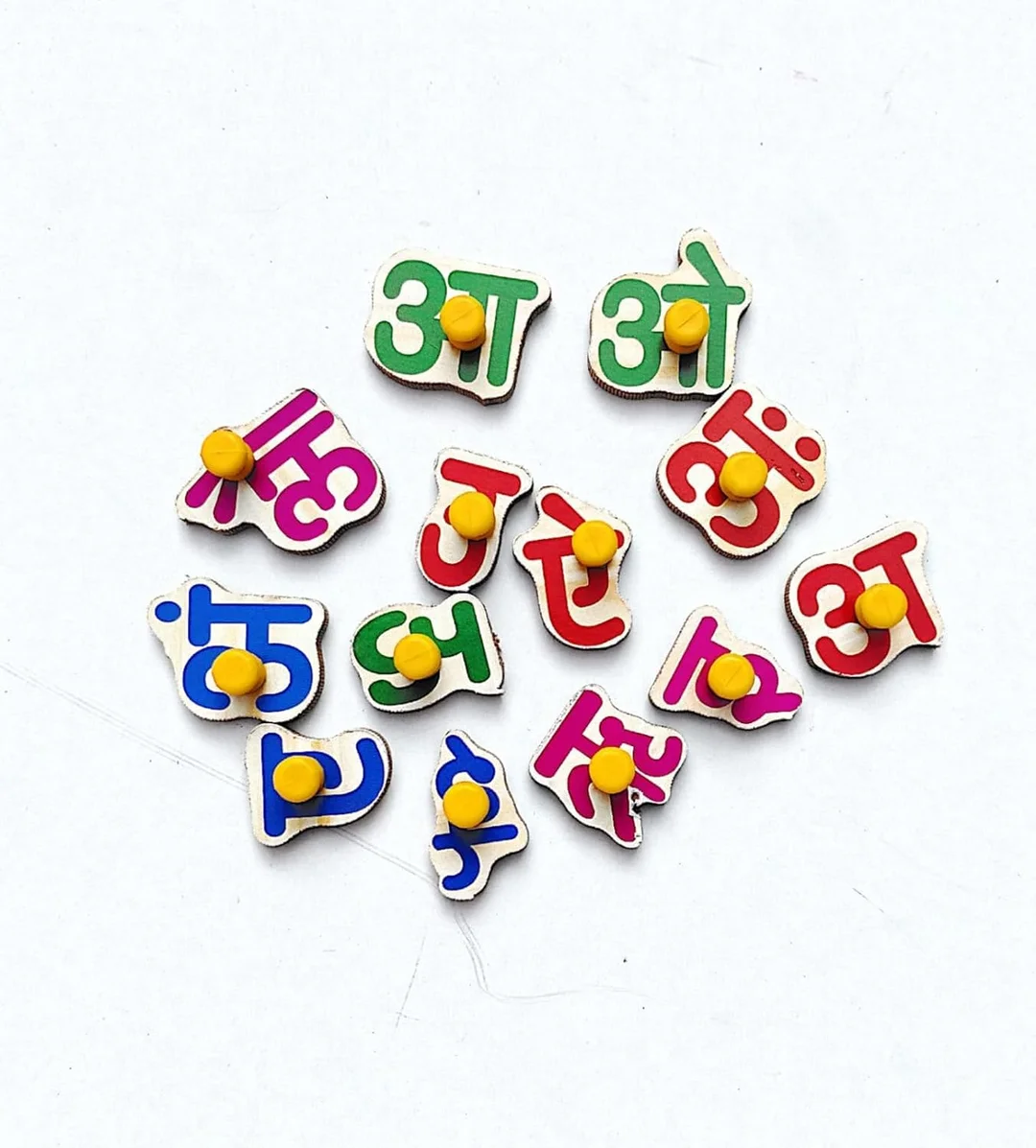 EL SMO | Wooden Hindi Swar Puzzle Board | Preschool Educational Toy with Pictures, Vowel Learning Game image 4
