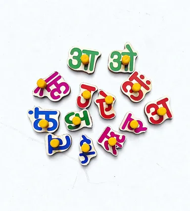 EL SMO | Wooden Hindi Swar Puzzle Board | Preschool Educational Toy with Pictures, Vowel Learning Game thumbnail 3