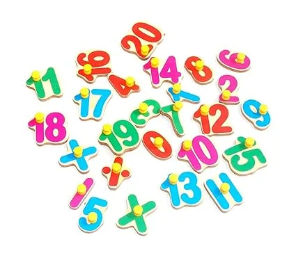 EL SMO Wooden Number Puzzle Board 0-20 | Educational Kids Toy | Early Learning, Durable, Colorful image 2