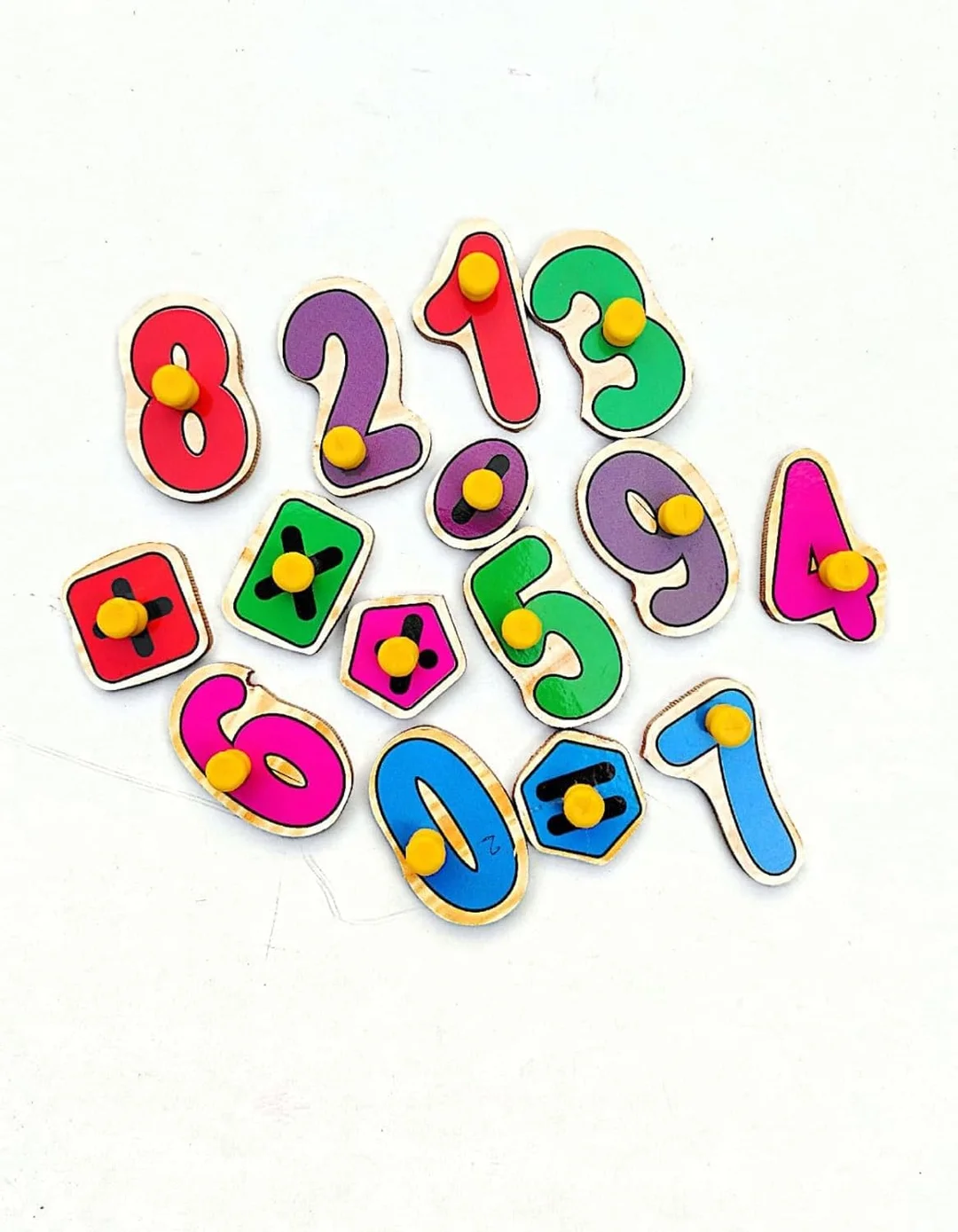 EL SMO Wooden Number Puzzle Board | Educational 0‑9 Toy for Toddlers, Knobs, Eco‑Friendly image 4