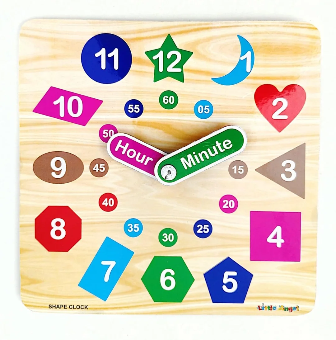 EL SMO | Body Parts Wooden Puzzle Toy | Educational Clock Puzzle | 2 Pack | Kids & Adults Learning Board Game image 3