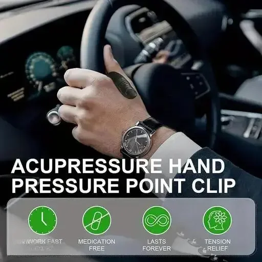 Sugar Control LI4 Acupressure Clip | Migraine Relief Pressure Point Tool, Headache Stress Support, Pack of 2, Lightweight & Portable image 3