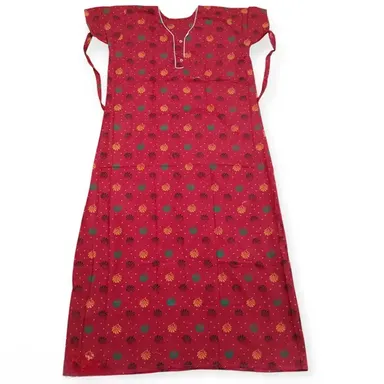 Button Front Button| Cotton Nighty For Women|Soft Printed Free Size Summer Sleepwear
