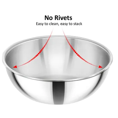 Hawkins Metro 2.5L Triply Stainless Steel Induction Kadhai Tasla SSTA25 Extra Thick Heat-Even Cookware Heavy Duty Stackable Silver thumbnail 1