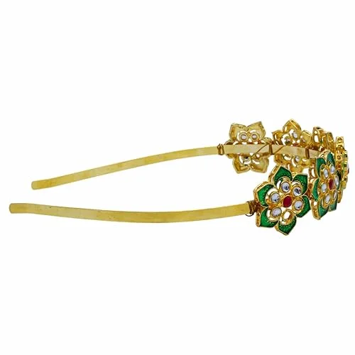 Gold Plated Pearl Choker Necklace Set | Adjustable Size | Elegant Jewelry image 3