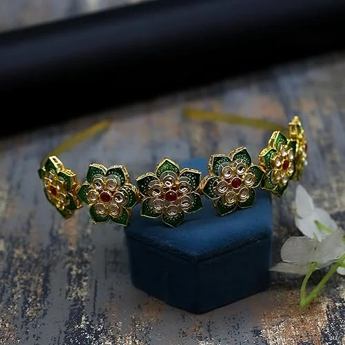 Gold Plated Pearl Choker Necklace Set | Adjustable Size | Elegant Jewelry image 4
