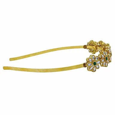 Gold Plated Pearl Choker Necklace Set | Adjustable Size | Elegant Jewelry thumbnail 1