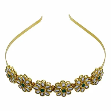 Gold Plated Pearl Choker Necklace Set | Adjustable Size | Elegant Jewelry thumbnail 2