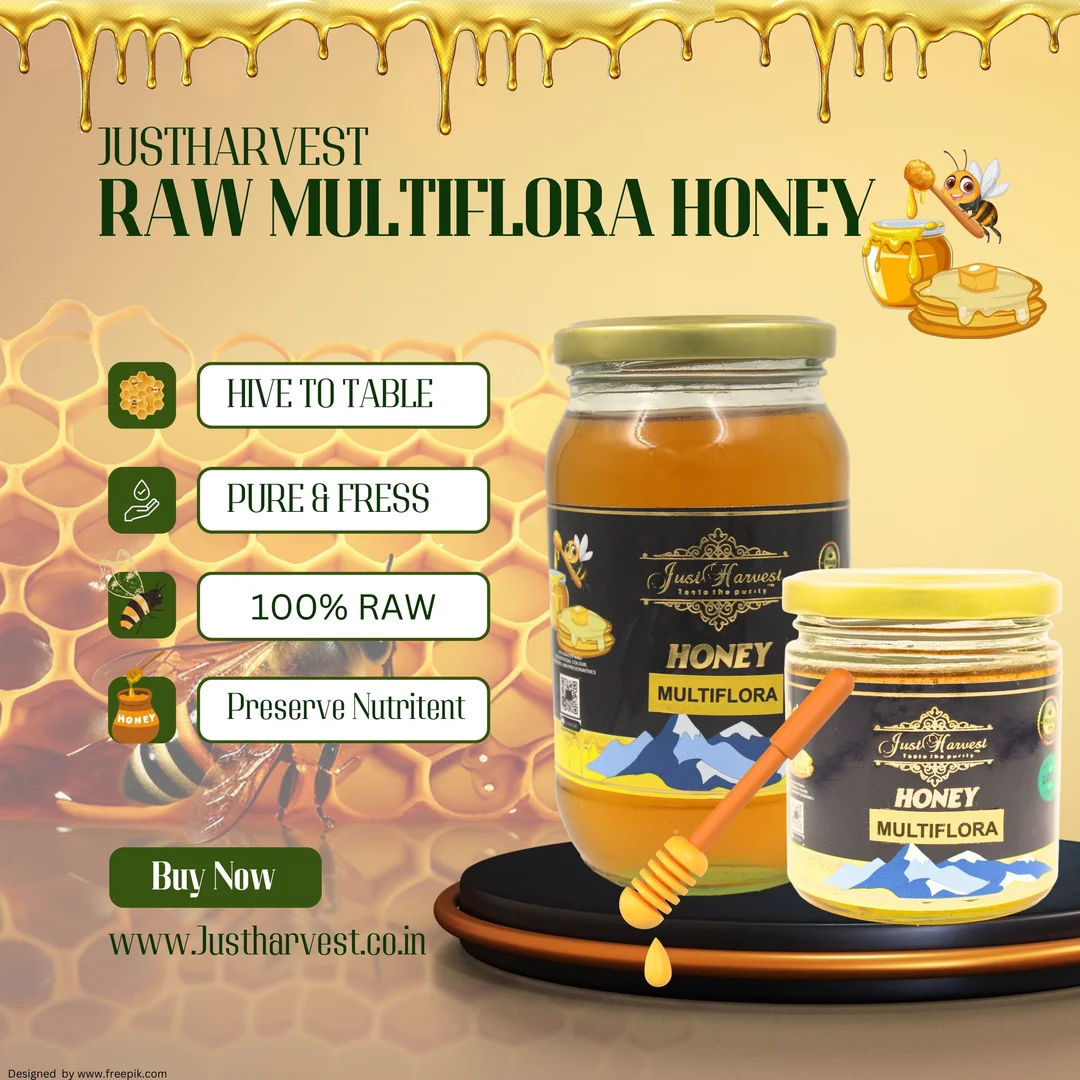 JustHarvest Himalayan Honey | Pure Raw Multifloral Honey 500g, Natural Immunity Boost image 3